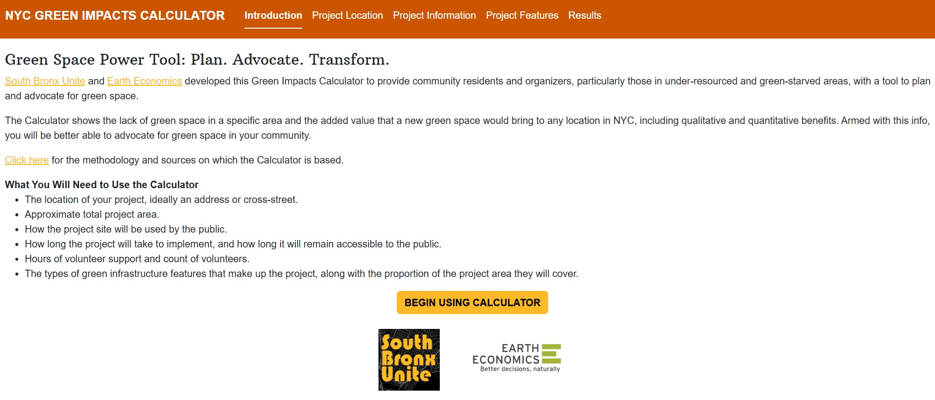 Green Impacts Calculator